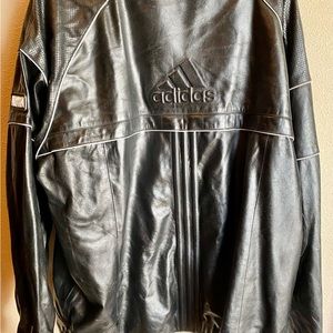A black leather men’s jacket